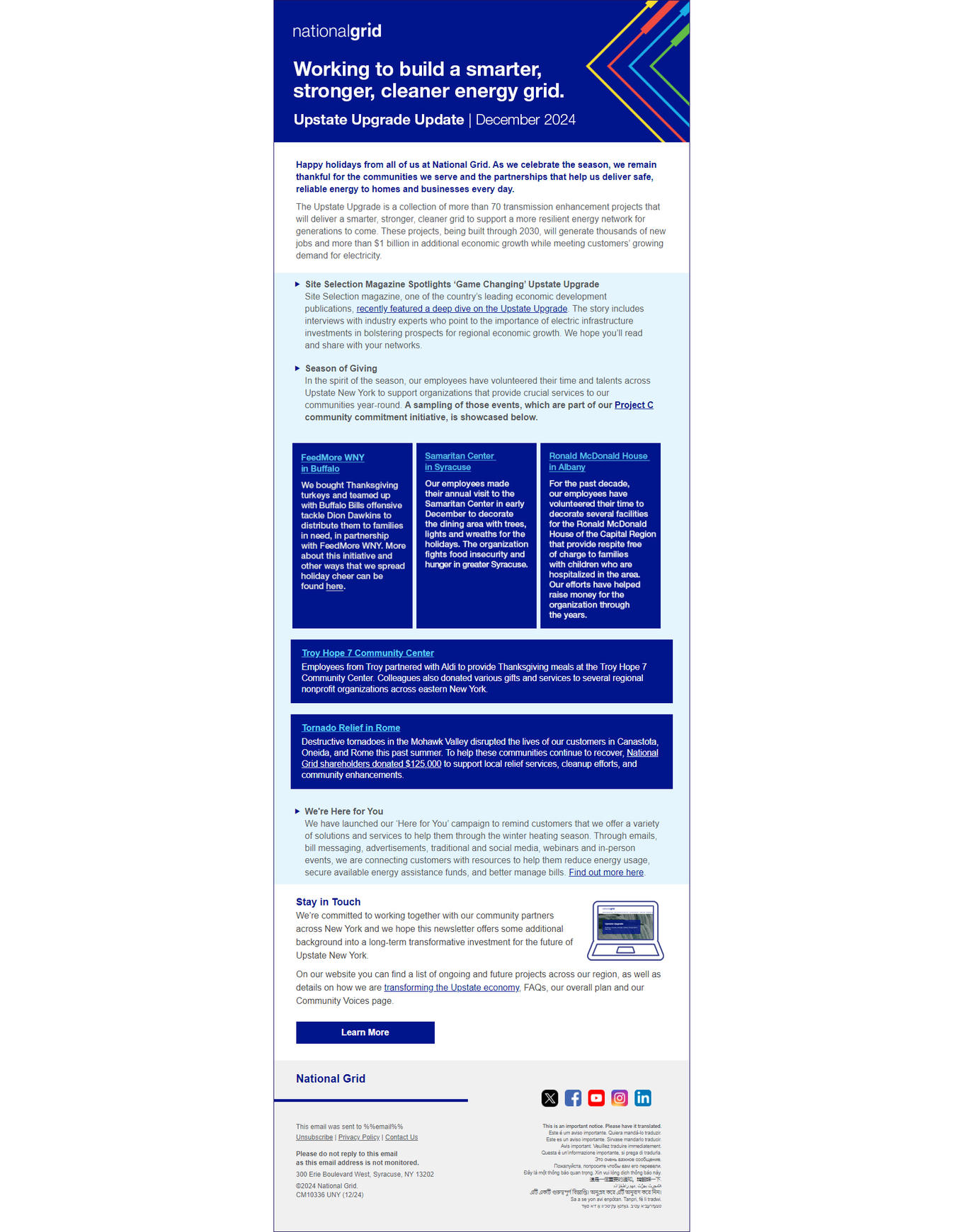 Upstate Upgrade Update 2024-12-16