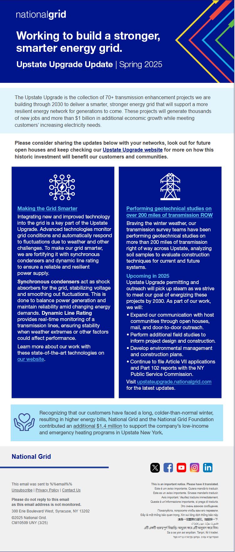 Upstate Upgrade Update, March 28, 2025