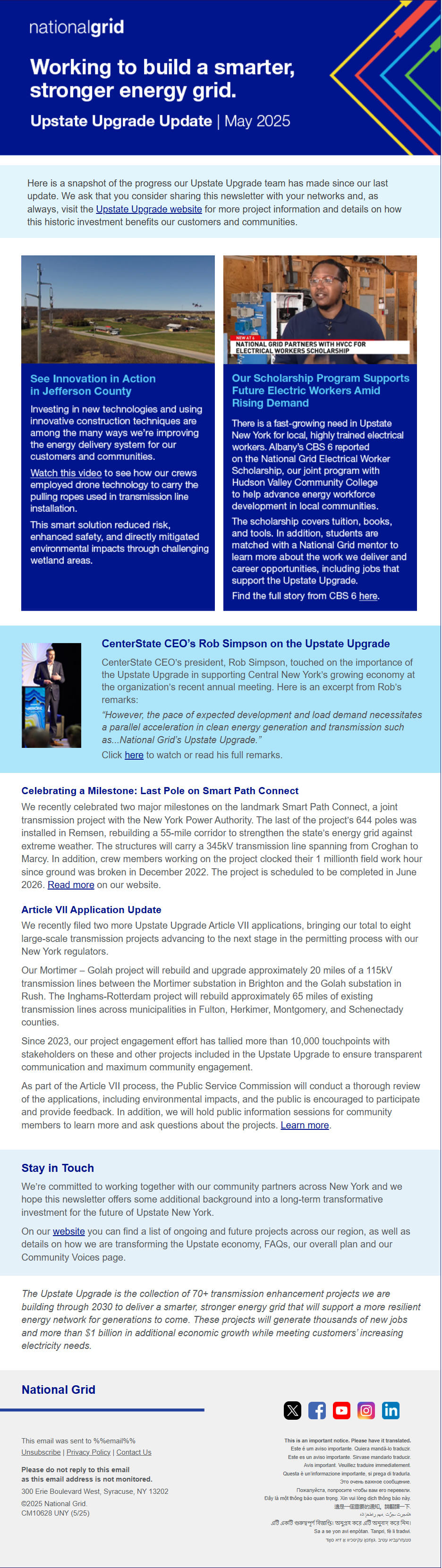 Upstate Upgrade Update, May 29, 2025